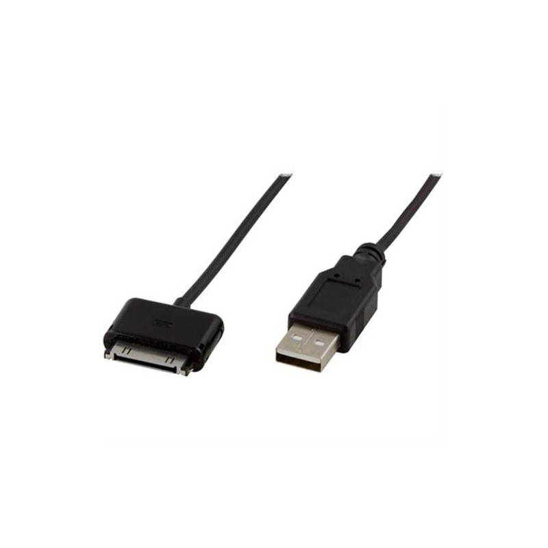 USB-sync-/ladekabel til iPhone, iPod og iPad, 0,5m, sort