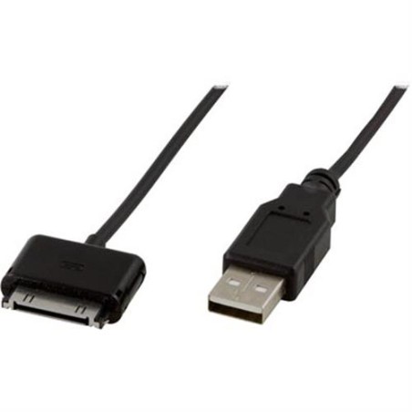 USB-sync-/ladekabel til iPhone, iPod og iPad, 0,5m, sort
