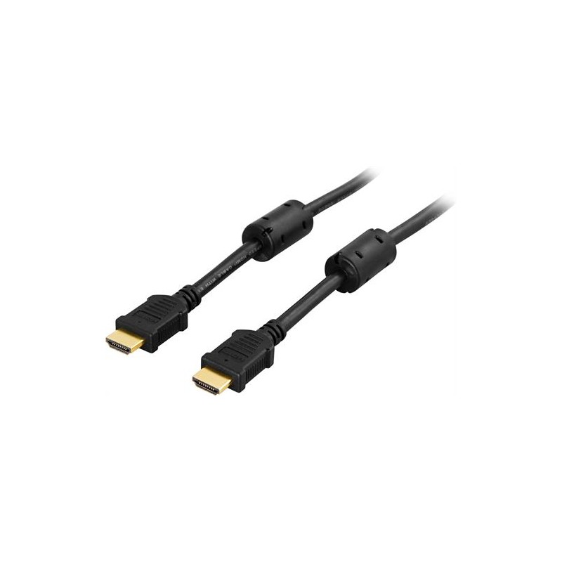 HDMI 1.4 kabel med Ethernet, han-han, 10m, sort