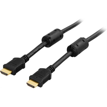 HDMI 1.4 kabel med Ethernet, han-han, 10m, sort