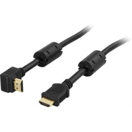 HDMI 1.4 kabel, vinklet han-han, sort