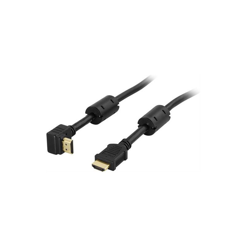 HDMI 1.4 kabel, han-han, sort, lavpris.