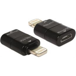 Micro-USB til lightning adapter, sort