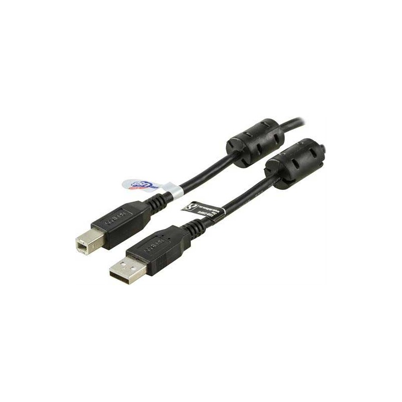 USB 2.0 kabel - A-han - A-han - grå-sort